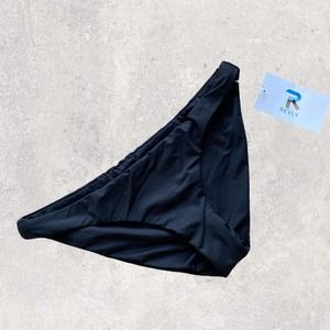 Revly Black Cheeky Coverage Move With You Fabric Bikini Bottoms Sz Small NWT